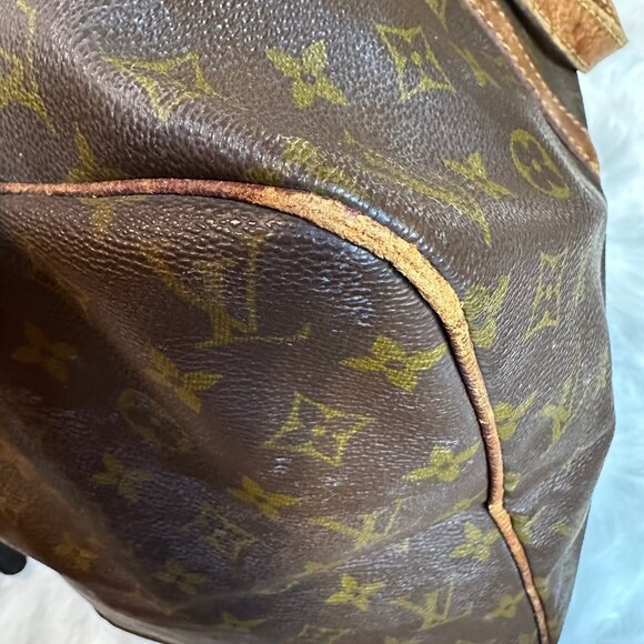 Authentic Louis Vuitton Monogram Coated Canvas Sac Souple 45 Boston Travel Bag - Picture 13 of 17